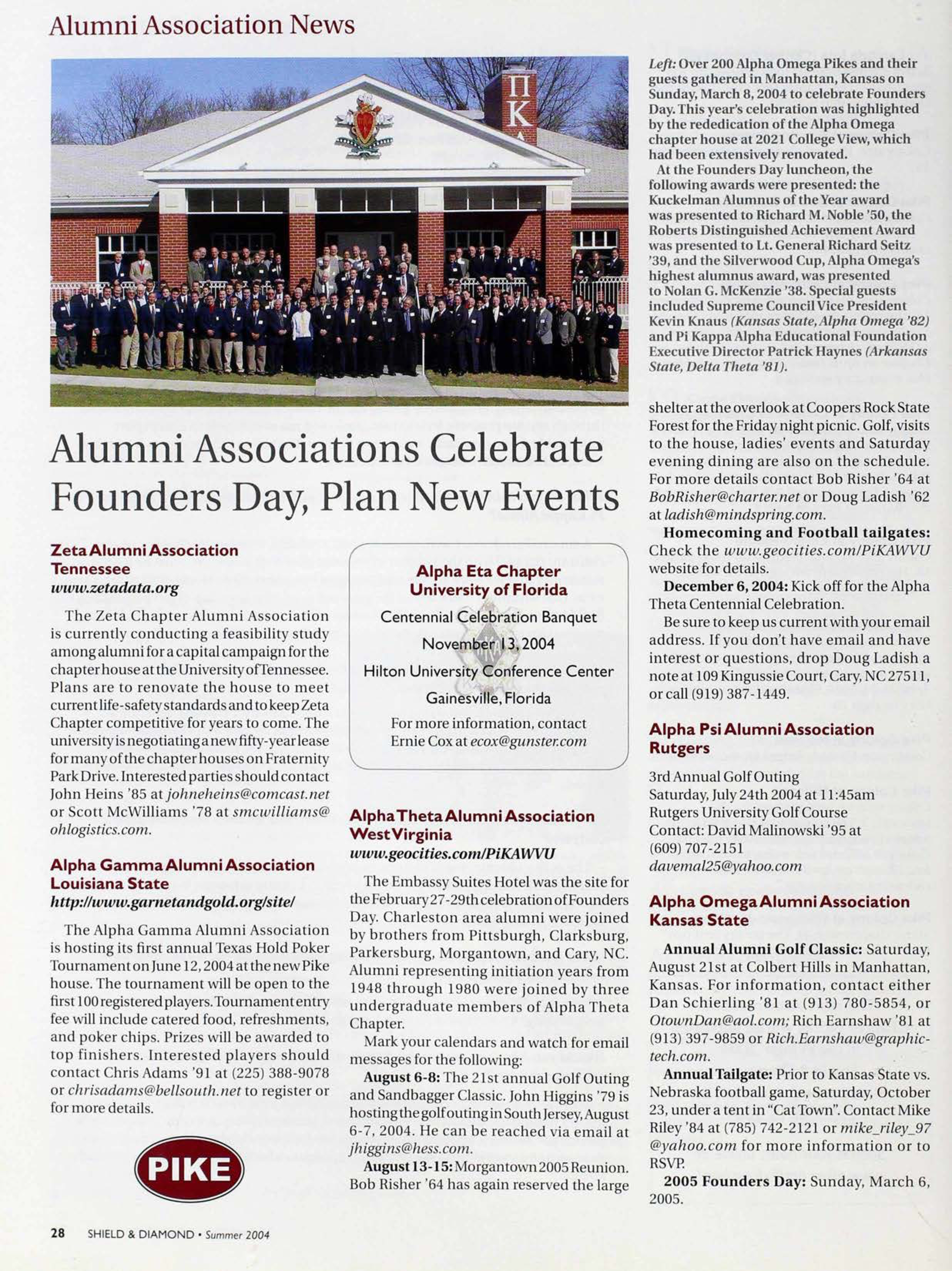 Alumni Association News: Alumni Associations Celebrate Founders Day, Plan New Events